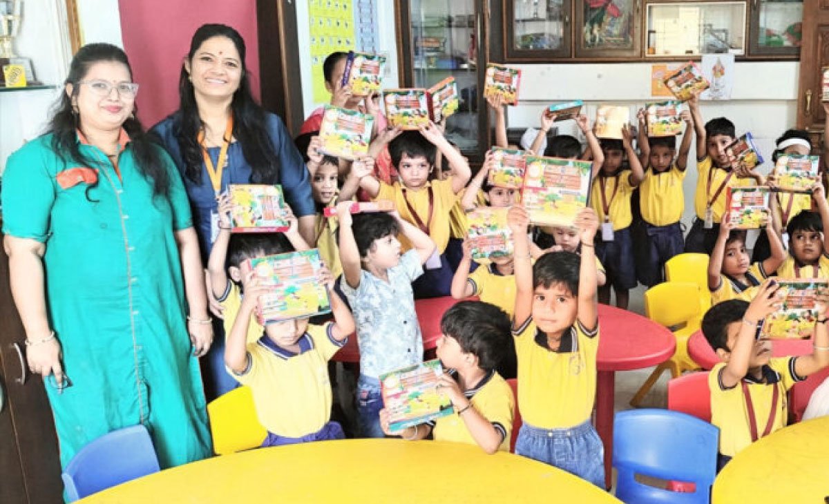 Classroom interior with children’s desks and learning materials, Utkarsha Pre School & Pre‑Primary, Pune